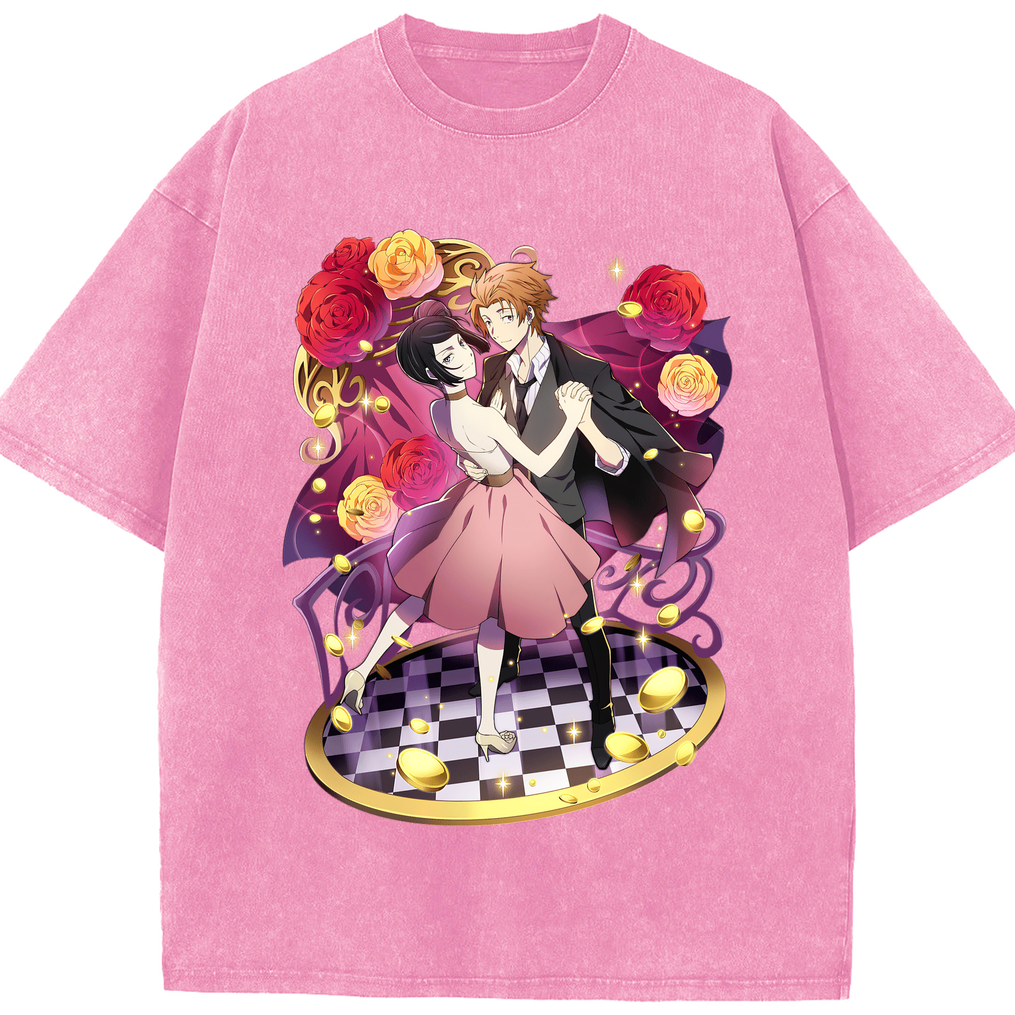 （画像用） 文豪ストレイドッグス Bungo Stray Dogs 綿100% ヴィンテージ風 半袖Tシャツ（フロントプリント）
